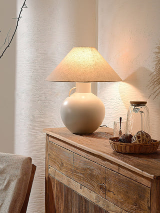 Lumina Opal Ceramic Table Lamp-Neutral Decor