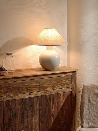 Lumina Opal Ceramic Table Lamp-Neutral Decor