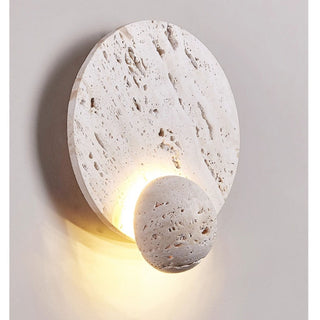 Luna Travertine Sconce-Neutral Decor