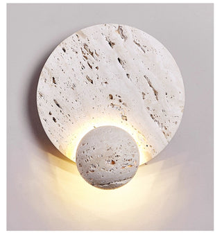 Luna Travertine Sconce-Neutral Decor