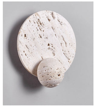 Luna Travertine Sconce-Neutral Decor