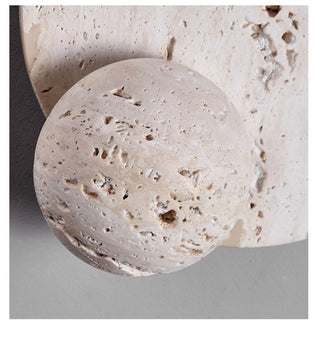 Luna Travertine Sconce-Neutral Decor