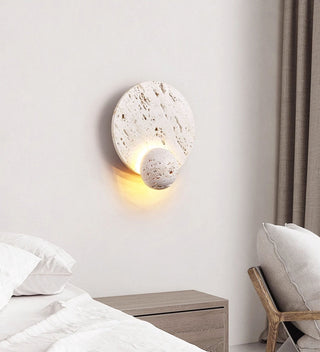 Luna Travertine Sconce-Neutral Decor