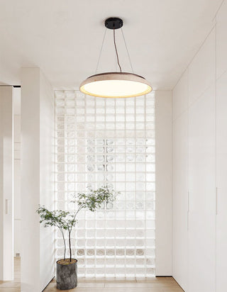 Lunar Disc Travertine Pendant Lamp-Neutral Decor