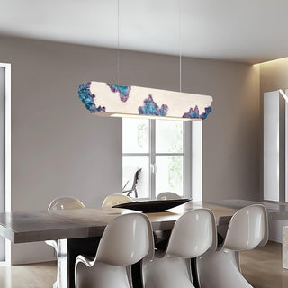 Lunar Gleam Suspension Texturée Minimaliste Céleste-Luire