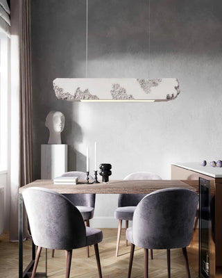 Lunar Gleam Suspension Texturée Minimaliste Céleste-Luire