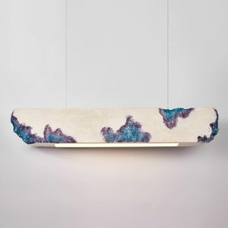 Lunar Gleam Suspension Texturée Minimaliste Céleste-Luire