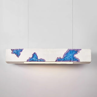 Lunar Gleam Suspension Texturée Minimaliste Céleste-Luire
