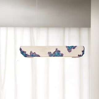 Lunar Gleam Suspension Texturée Minimaliste Céleste-Luire