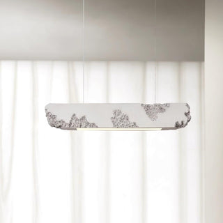 Lunar Gleam Suspension Texturée Minimaliste Céleste-Luire
