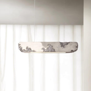 Lunar Gleam Suspension Texturée Minimaliste Céleste-Luire