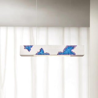 Lunar Gleam Suspension Texturée Minimaliste Céleste-Luire