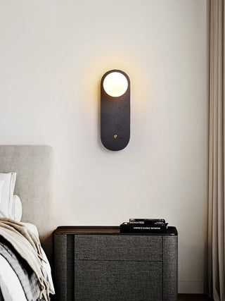 Black Travertine Hearth Sconce-Neutral Decor