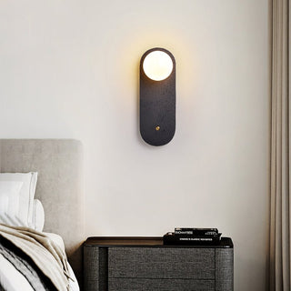 Black Travertine Hearth Sconce-Neutral Decor