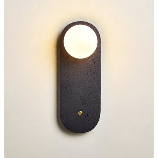 Black Travertine Hearth Sconce-Neutral Decor