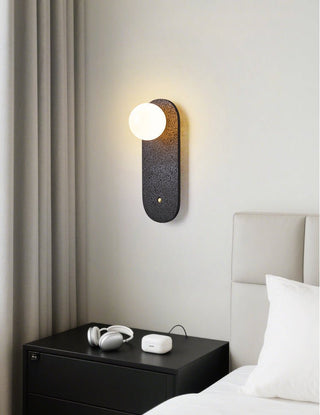 Black Travertine Hearth Sconce-Neutral Decor
