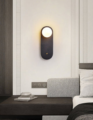 Black Travertine Hearth Sconce-Neutral Decor