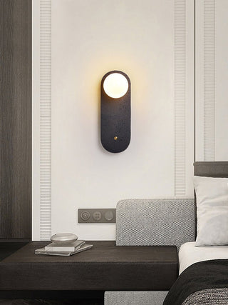 Black Travertine Hearth Sconce-Neutral Decor