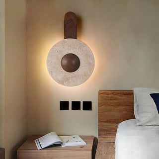 Nymarora Applique Murale Circulaire en Travertin-Luire