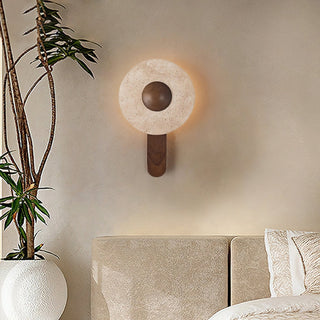 Nymarora Applique Murale Circulaire en Travertin-Luire