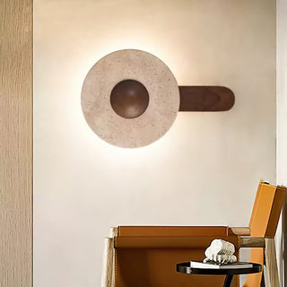 Nymarora Applique Murale Circulaire en Travertin-Luire