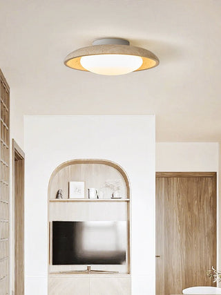 Lunara Yellow Travertine Ceiling Light-Neutral Decor