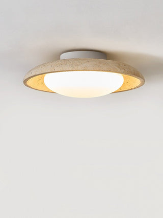 Lunara Yellow Travertine Ceiling Light-Neutral Decor