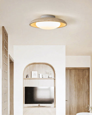 Lunara Yellow Travertine Ceiling Light-Neutral Decor