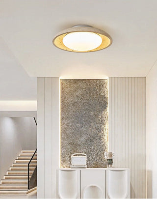 Lunara Yellow Travertine Ceiling Light-Neutral Decor