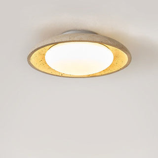 Lunara Yellow Travertine Ceiling Light-Neutral Decor