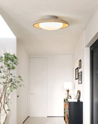 Lunara Yellow Travertine Ceiling Light-Neutral Decor