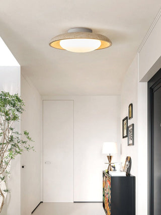 Lunara Yellow Travertine Ceiling Light-Neutral Decor