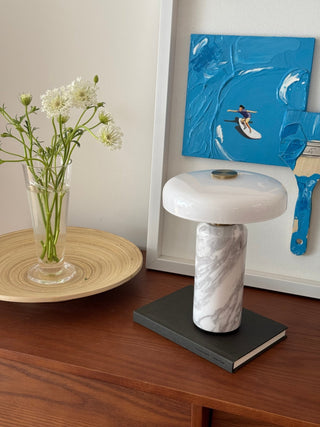 Ryvek Lampe de Table en Marbre Moderne