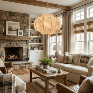 Lunara Silk Bloom Pendant Lamp-Neutral Decor