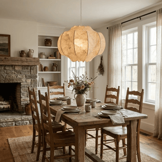 Lunara Silk Bloom Pendant Lamp-Neutral Decor