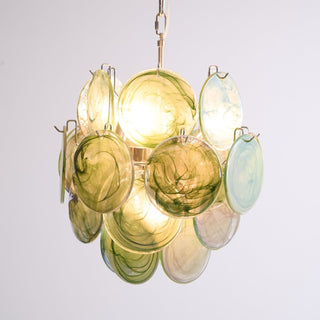 Aurora Lustre Multicolore Murano Disque Superposé Artistique