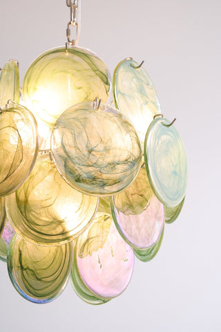Aurora Lustre Multicolore Murano Disque Superposé Artistique