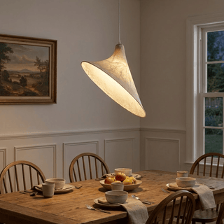 Lunaris Drift Silk Pendant Lamp-Neutral Decor