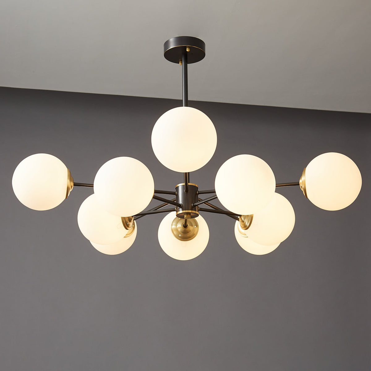 Galeon Lustre en Verre et Laiton de Qualité Supérieure Orb