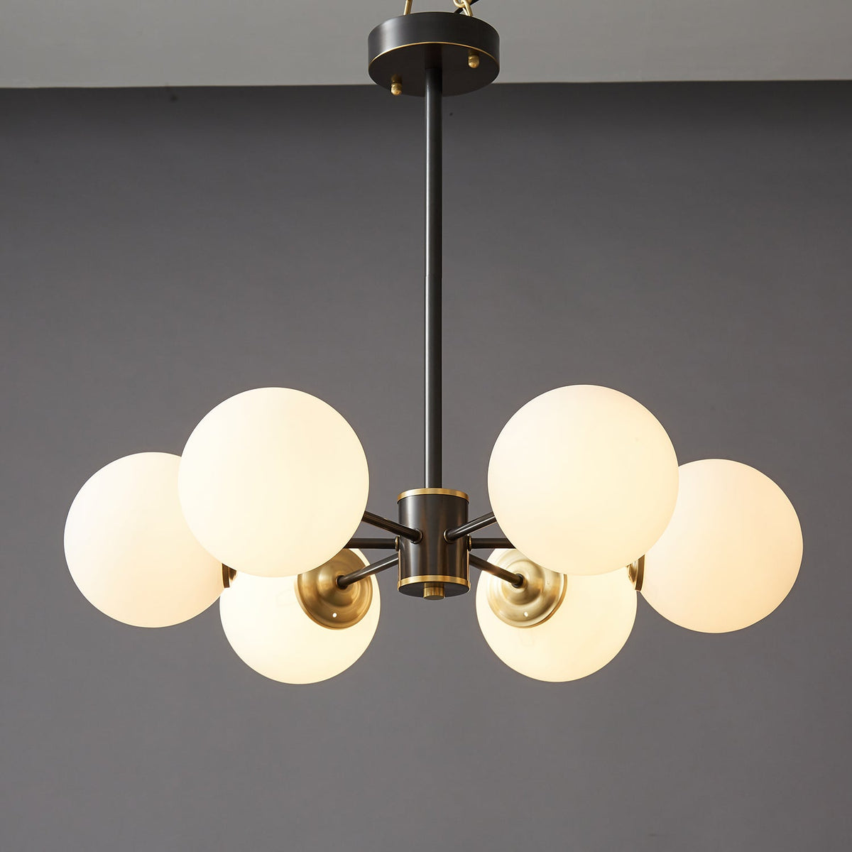 Galeon Lustre en Verre et Laiton de Qualité Supérieure Orb