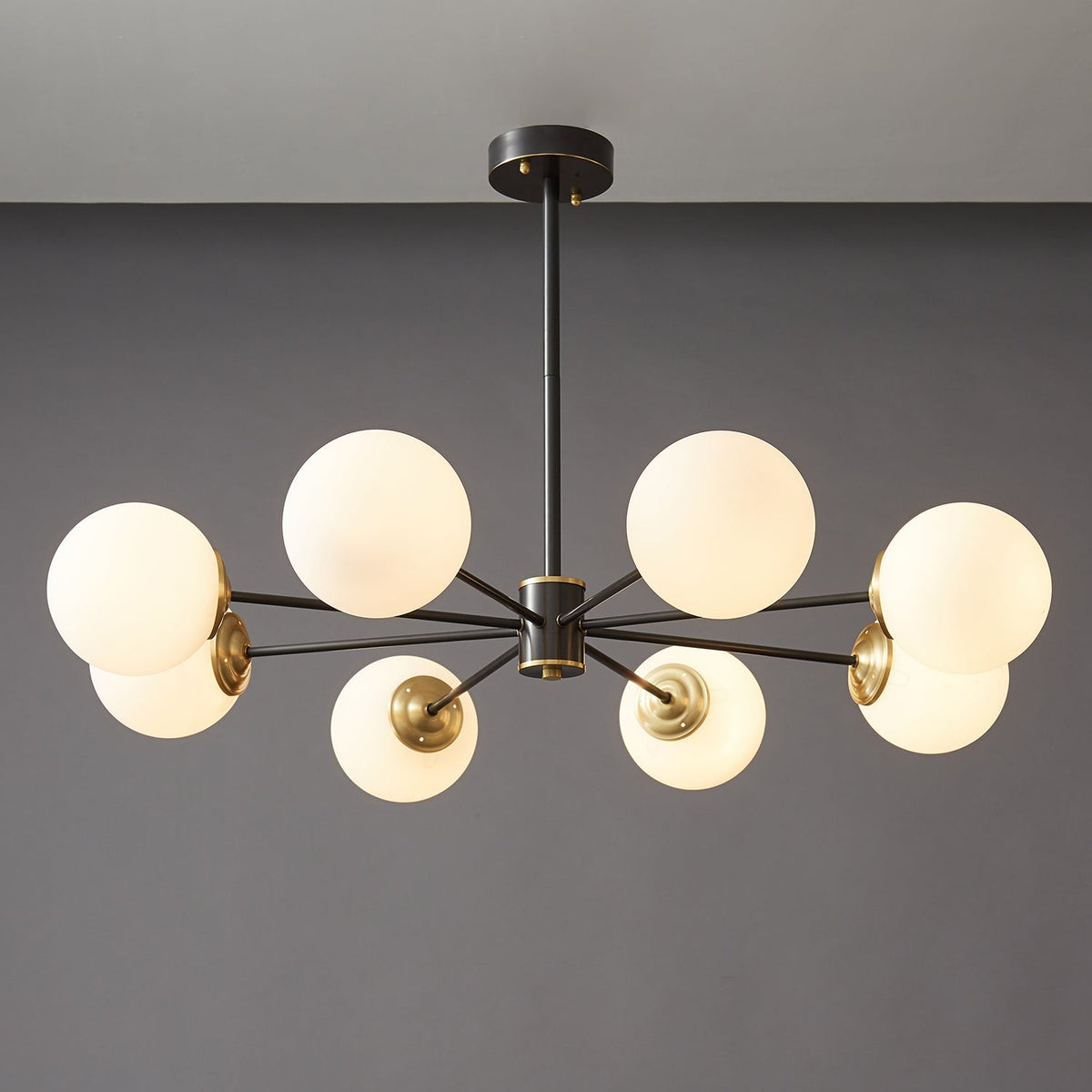 Galeon Lustre en Verre et Laiton de Qualité Supérieure Orb