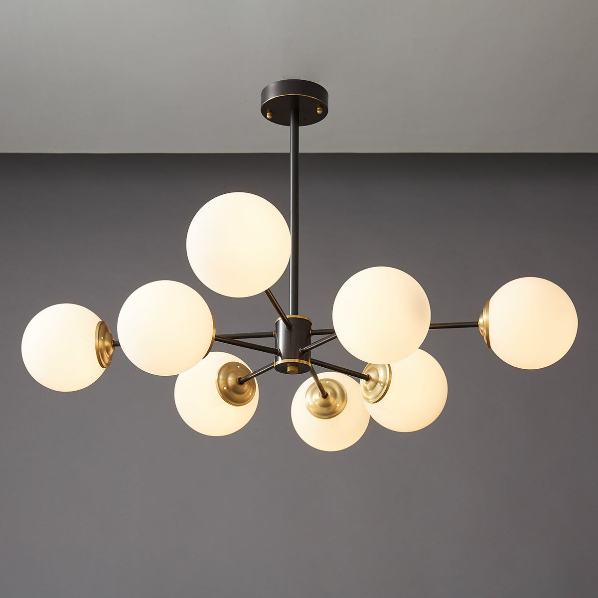 Galeon Lustre en Verre et Laiton de Qualité Supérieure Orb