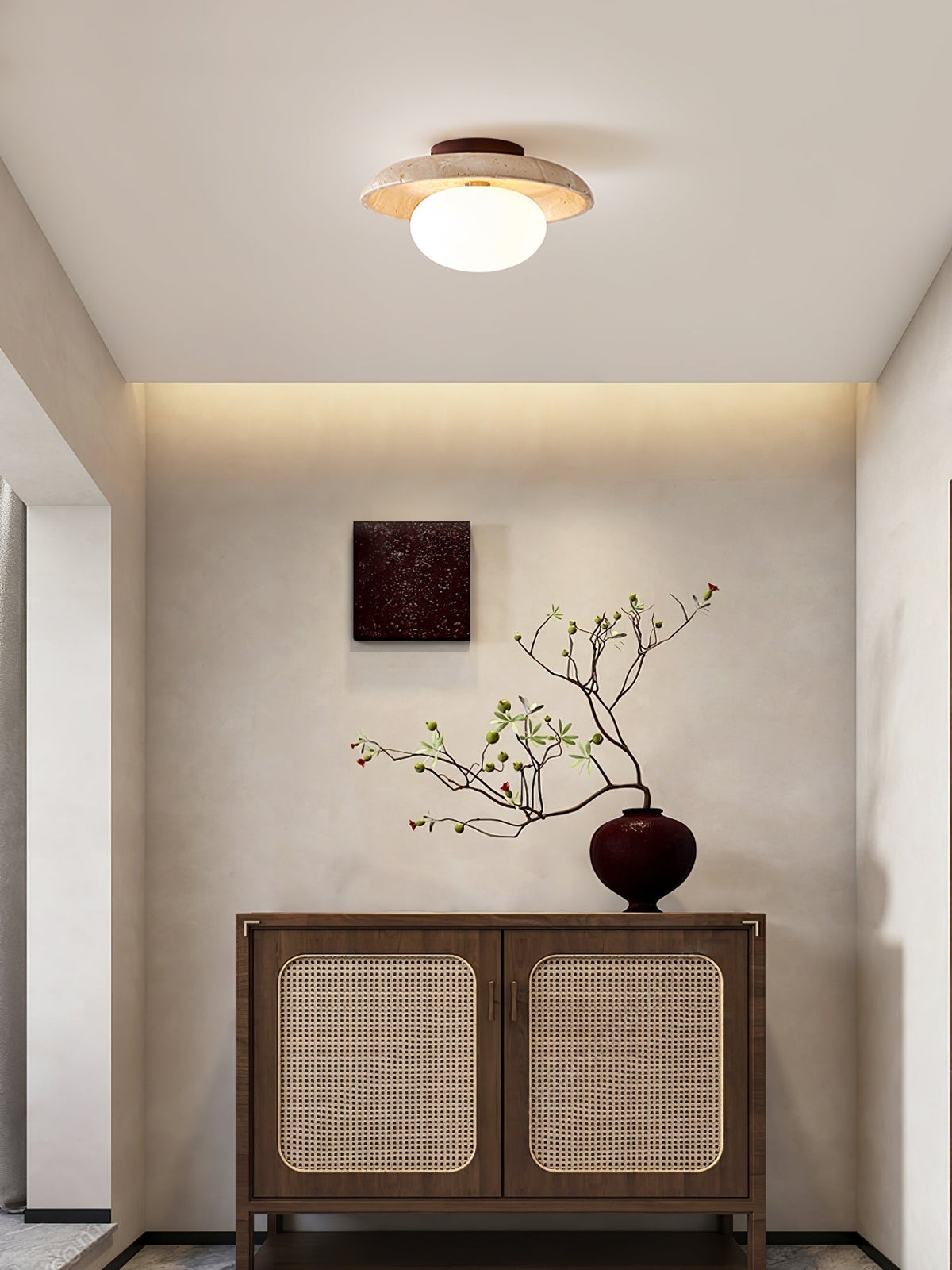 Cataliel Lampe Plafonnier Minimaliste en Travertin