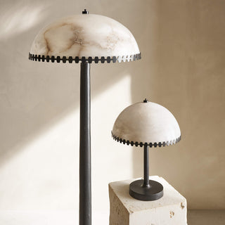 Nuxs Lampe de Table en Albâtre Dôme Élégante