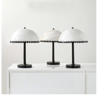 Nuxs Lampe de Table en Albâtre Dôme Élégante