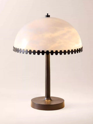 Nuxs Lampe de Table en Albâtre Dôme Élégante