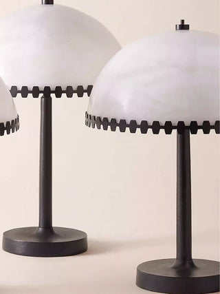 Nuxs Lampe de Table en Albâtre Dôme Élégante