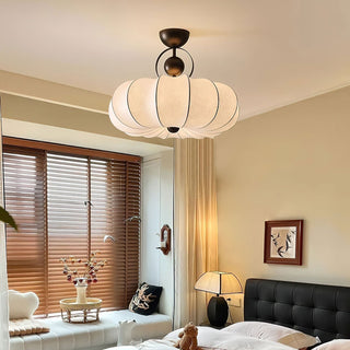 Yunshui Pétale Tissu Bronze Suspension Lumière