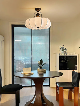 Yunshui Pétale Tissu Bronze Suspension Lumière