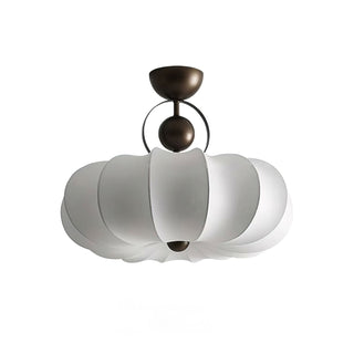 Yunshui Pétale Tissu Bronze Suspension Lumière